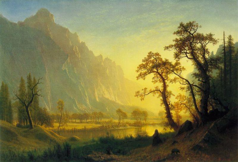 Albert Bierstadt Sunrise, Yosemite Valley France oil painting art